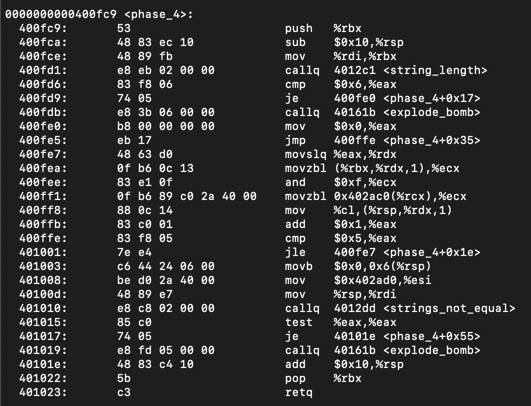 Solved I am doing a binary bomb lab project. The following | Chegg.com