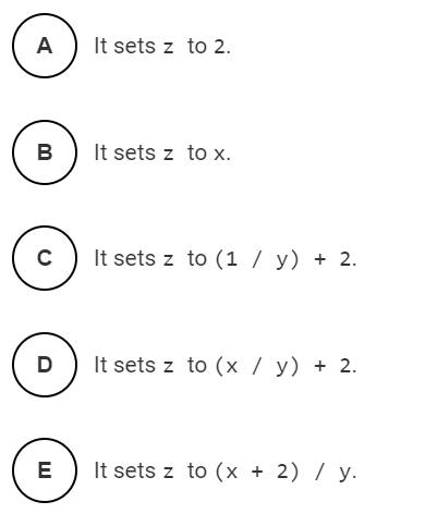 Solved Consider the following code segment. int x = /* | Chegg.com