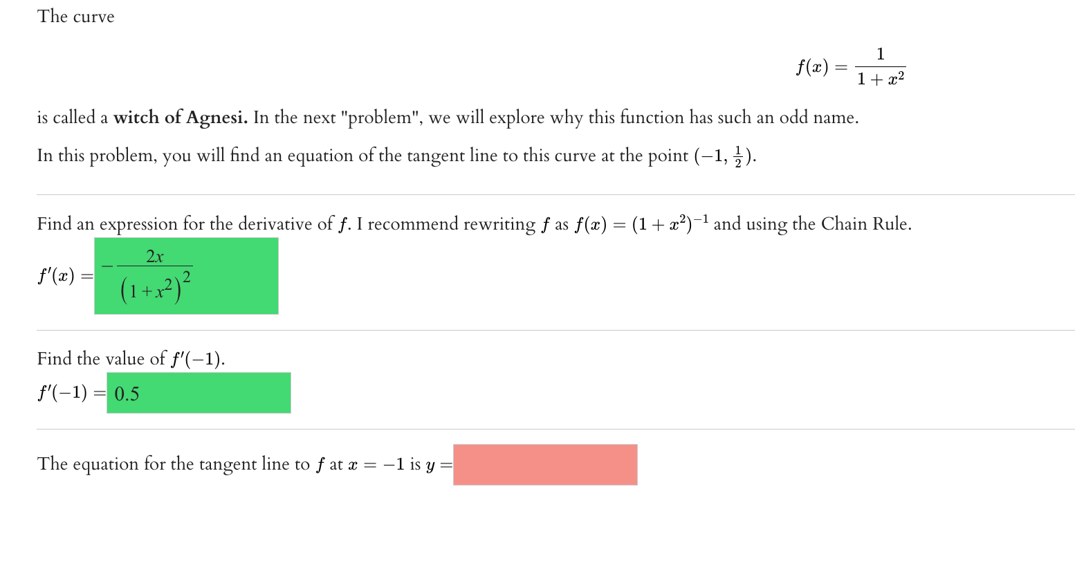 Solved The Curve 1 F X 1 X2 Is Called A Witch Of Agnesi