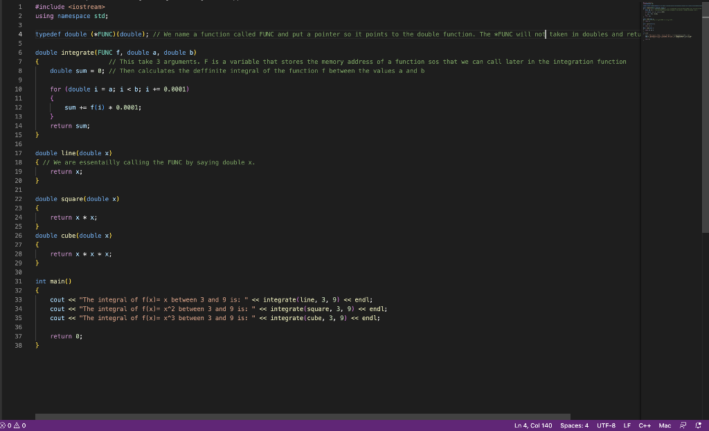 Solved This code just calculates the integral. for line | Chegg.com