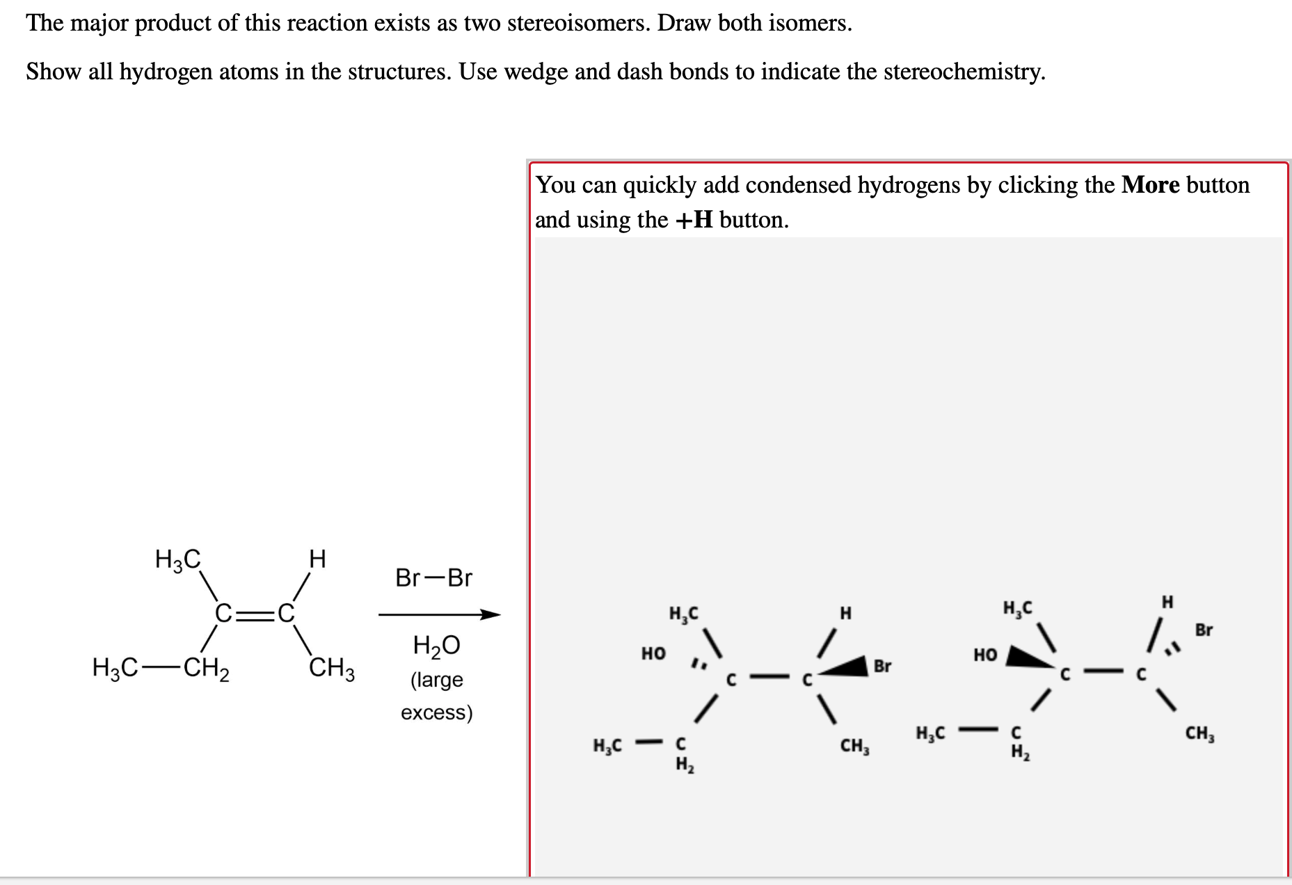 Solved The major product of this reaction exists as two