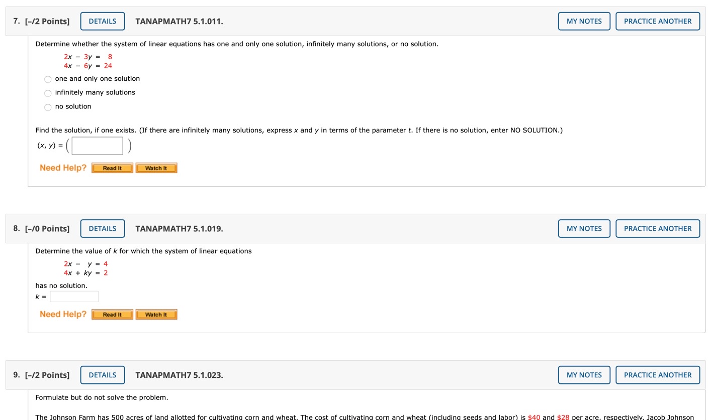 Solved 7. (-/2 Points] DETAILS TANAPMATH7 5.1.011. MY NOTES | Chegg.com
