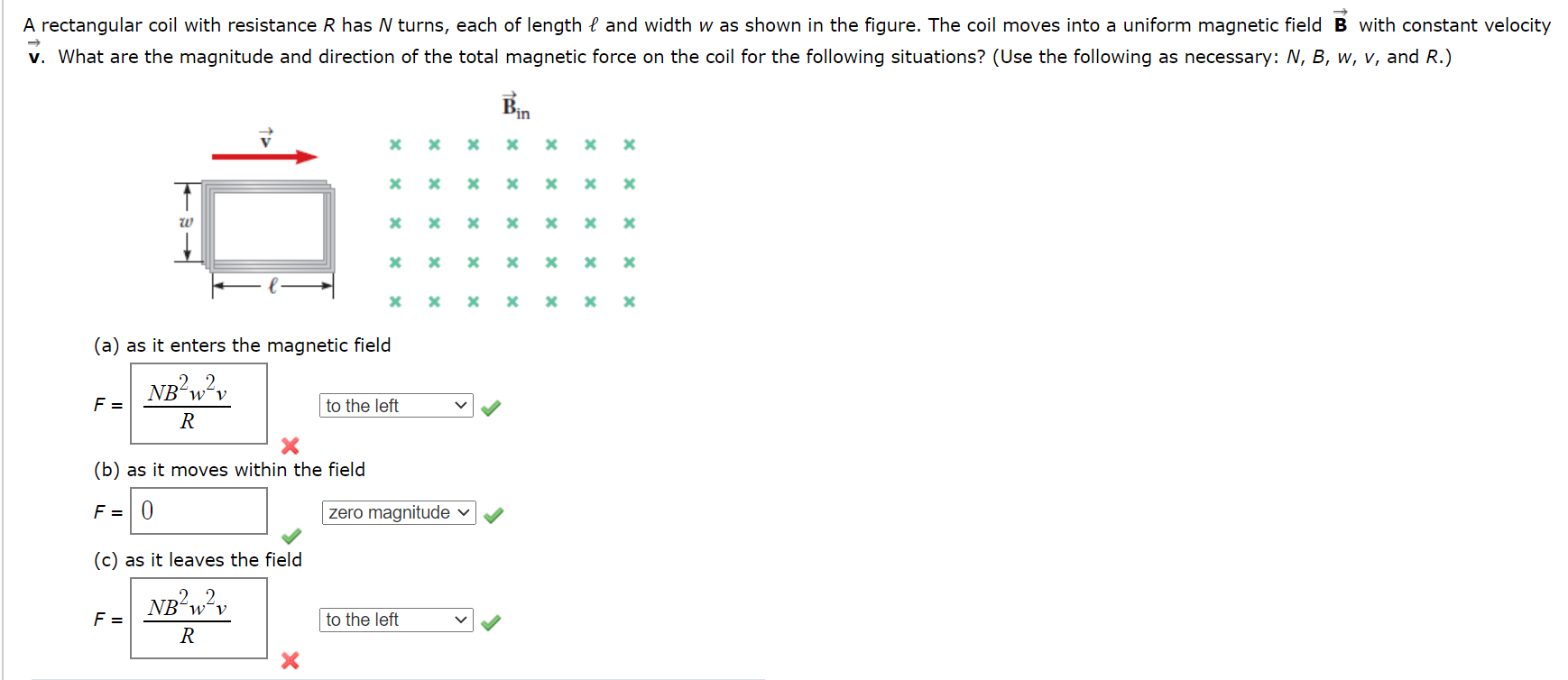 Solved A Rectangular Coil With Resistance R Has N Turns Chegg Com