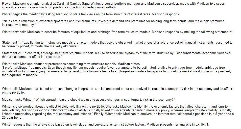 Rowan Madison is a junior analyst at Cardinal | Chegg.com