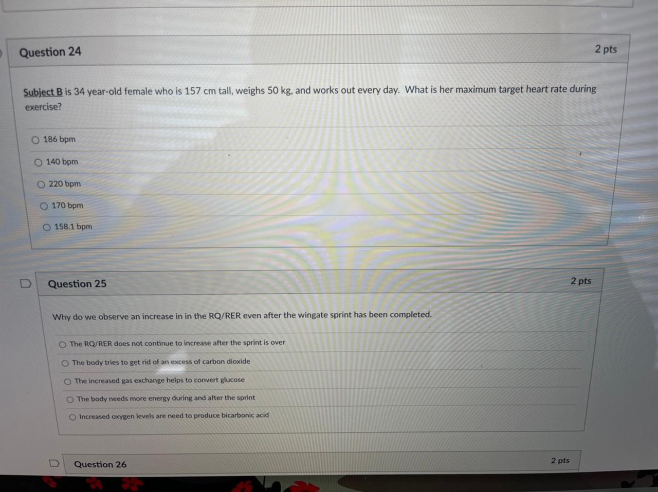 Solved Question 24 2 pts Subject B is 34 year-old female who