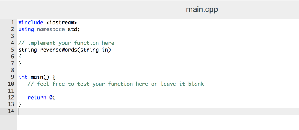 Solved C++ Given a string, reverse the order of characters | Chegg.com