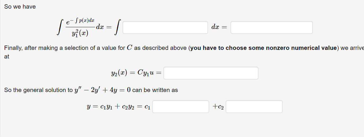 Solved Given A Second Order Linear Homogeneous Differential