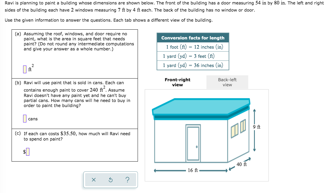 Solved Ravi Is Planning To Paint A Building Whose Dimensi