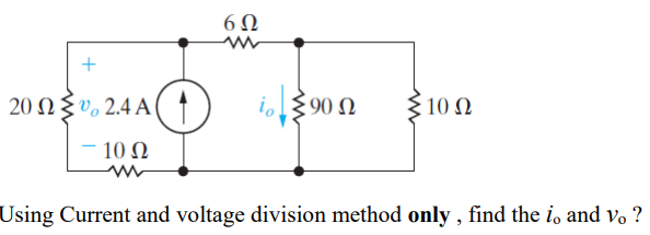 Solved 6 Ω + io X 90 Ω 10 Ω 20 Ωξυ, 2.4A 1 10 Ω Using | Chegg.com