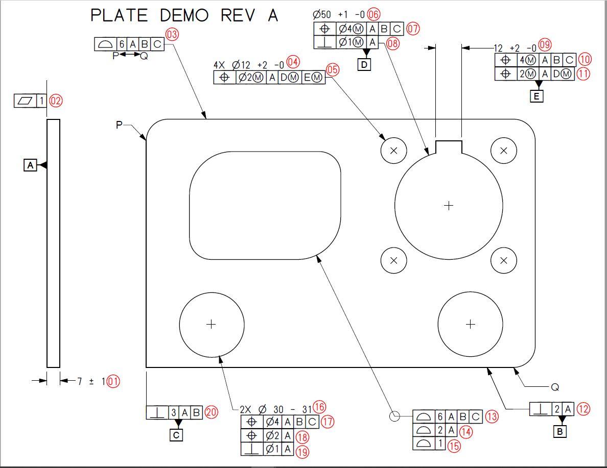 Solved For the FCF (Feature Control Frame) in Bubble 20 on | Chegg.com