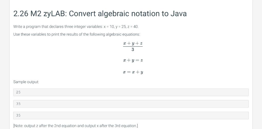 Algebraic Notation