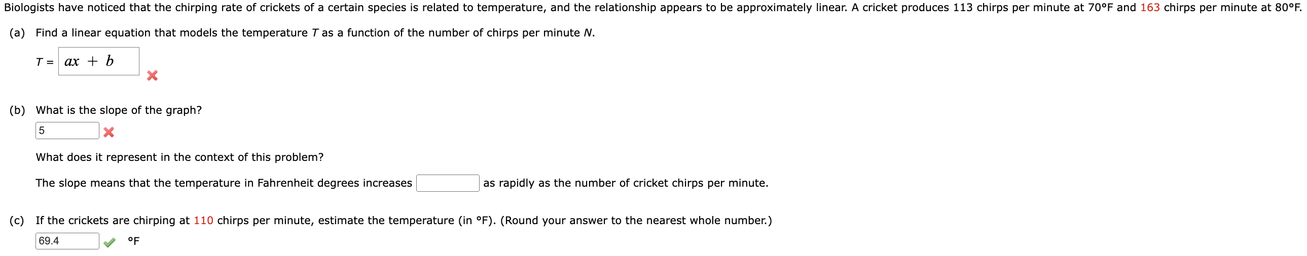 Solved a find a linear equation that models the chegg