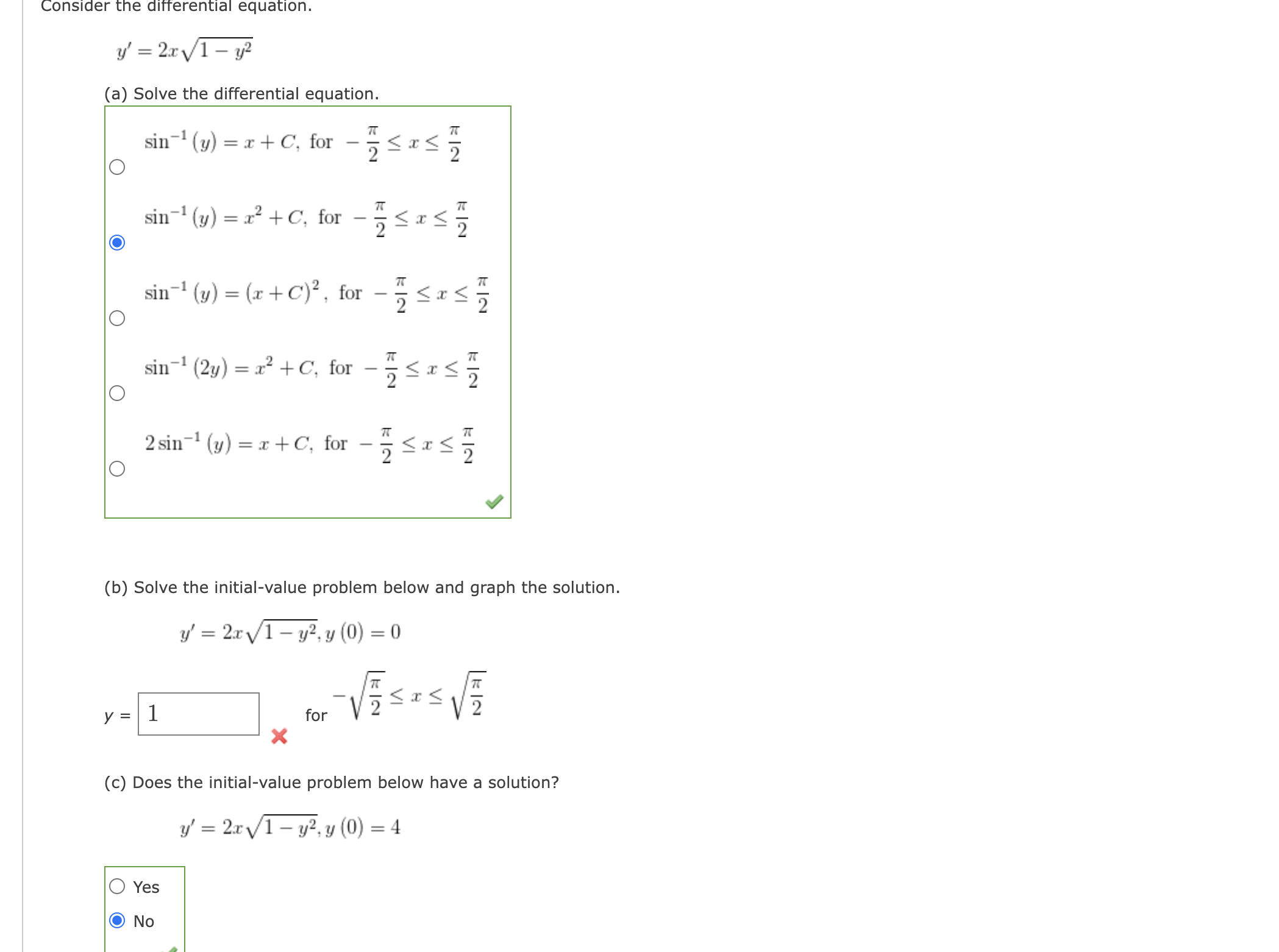 Solved Consider The Differential Equation A Solve The Chegg