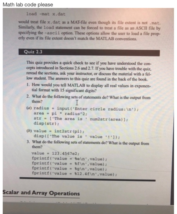 Solved Math lab code please load -mat x.dat would treat file | Chegg.com