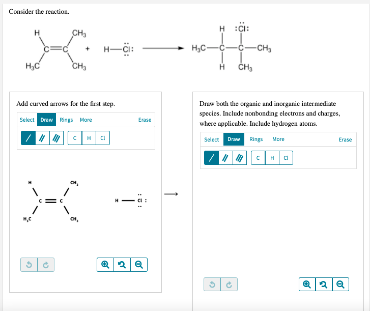 Solved Consider the reaction. H + H₂C CH3 Add curved arrows | Chegg.com