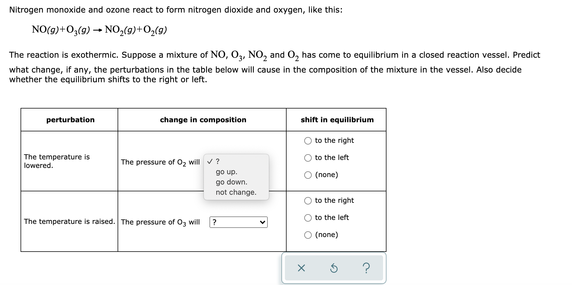Solved Nitrogen monoxide and ozone react to form nitrogen