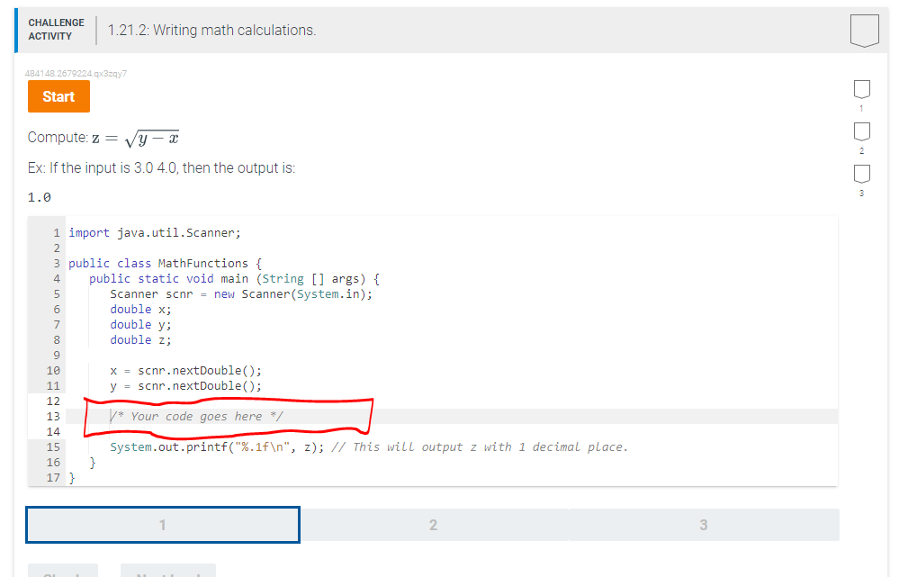 Solved Hello,I need the java code lines ONLY for the section | Chegg.com