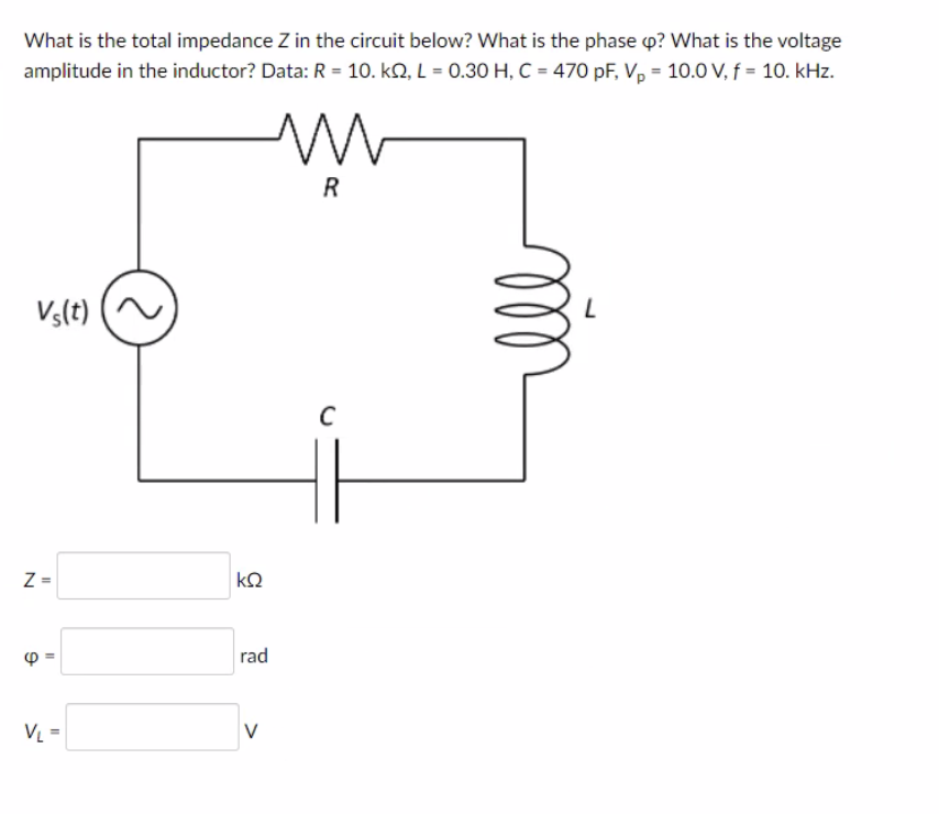 Solved What is the total impedance Z in the circuit below? | Chegg.com