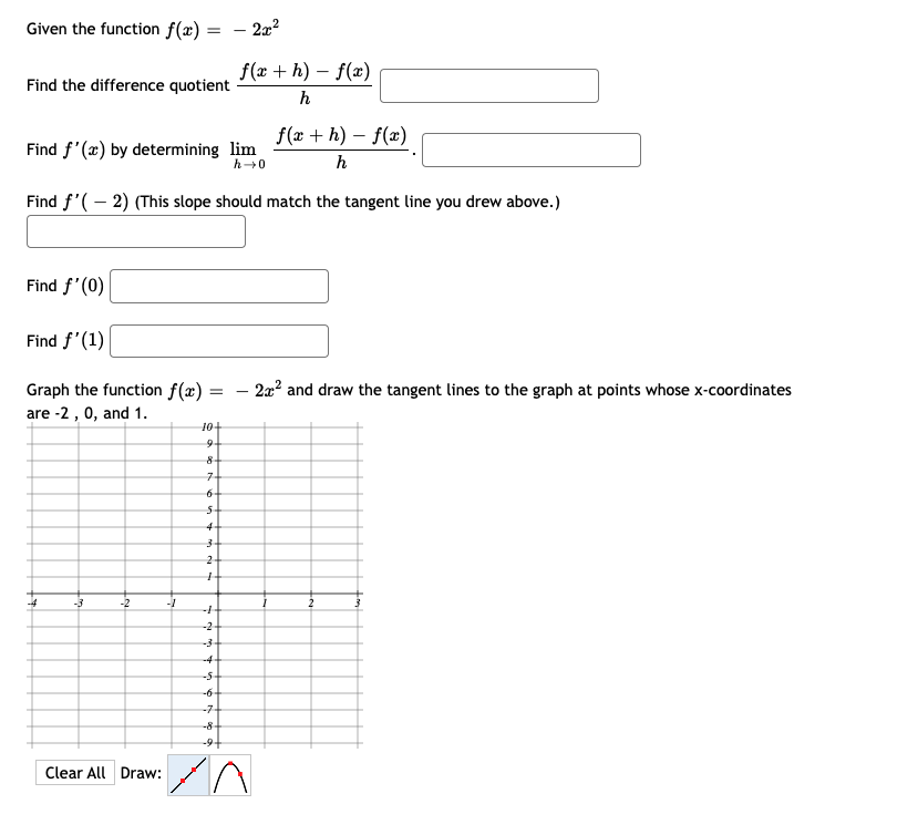 Solved Given the function f(x) -2.c Find the difference | Chegg.com