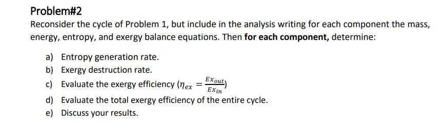 Problem#2 Reconsider the cycle of Problem 1, but | Chegg.com
