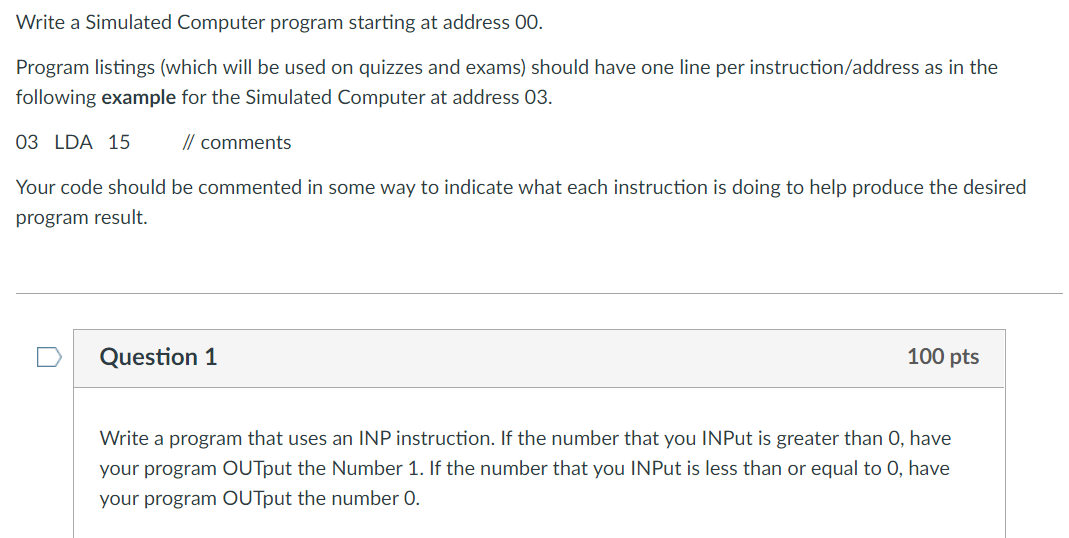 Write a Simulated Computer program starting at | Chegg.com