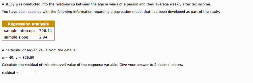 Solved A study was conducted into the relationship between | Chegg.com