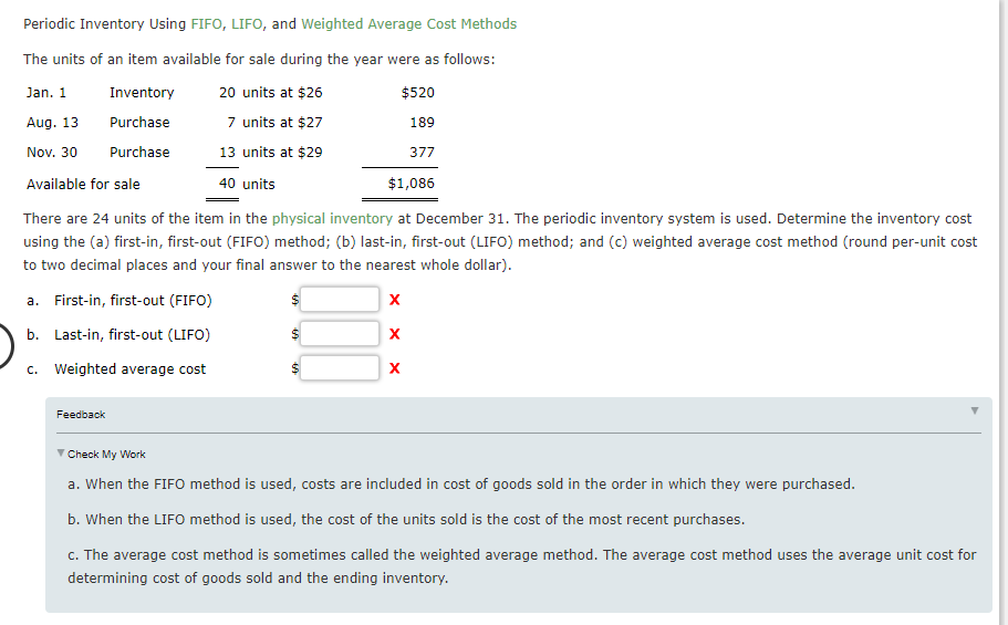 Weighted Average Inventory Method Calculations (Periodic & Perpetual) –  Accounting In Focus