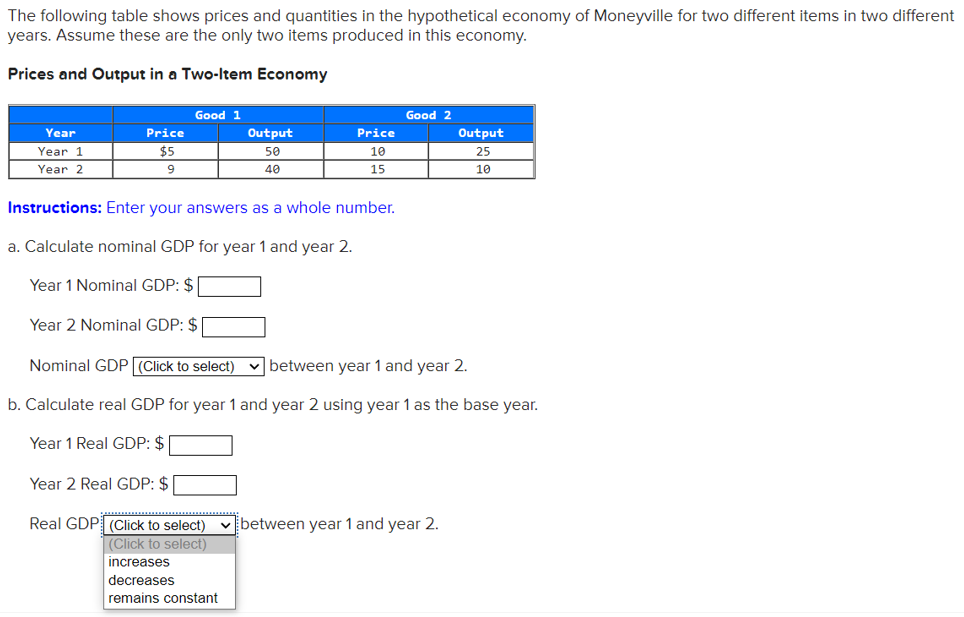 Solved a. Gross domestic product (GDP) is measured using the | Chegg.com