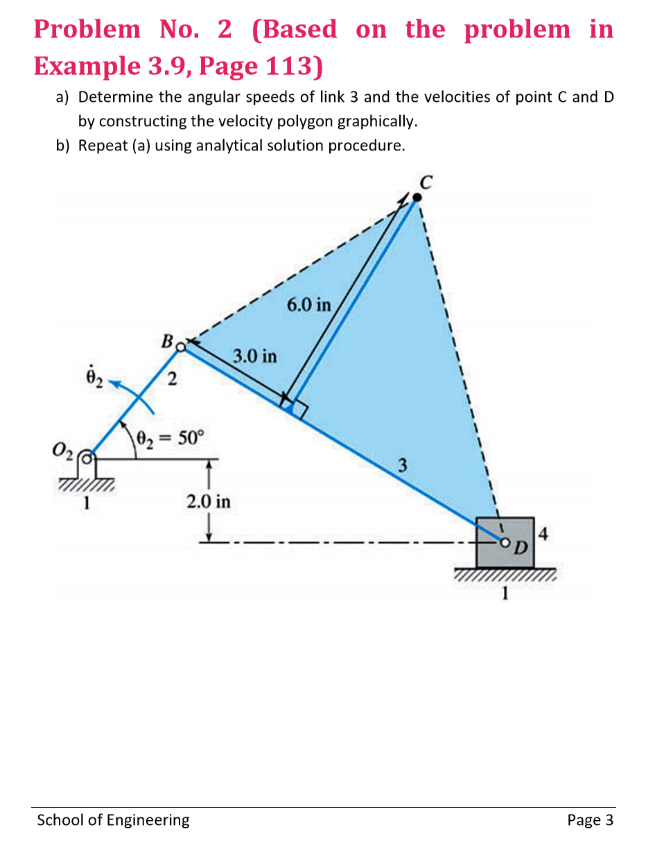 Solved Problem No. 2 (Based on the problem in Example 3.9, | Chegg.com