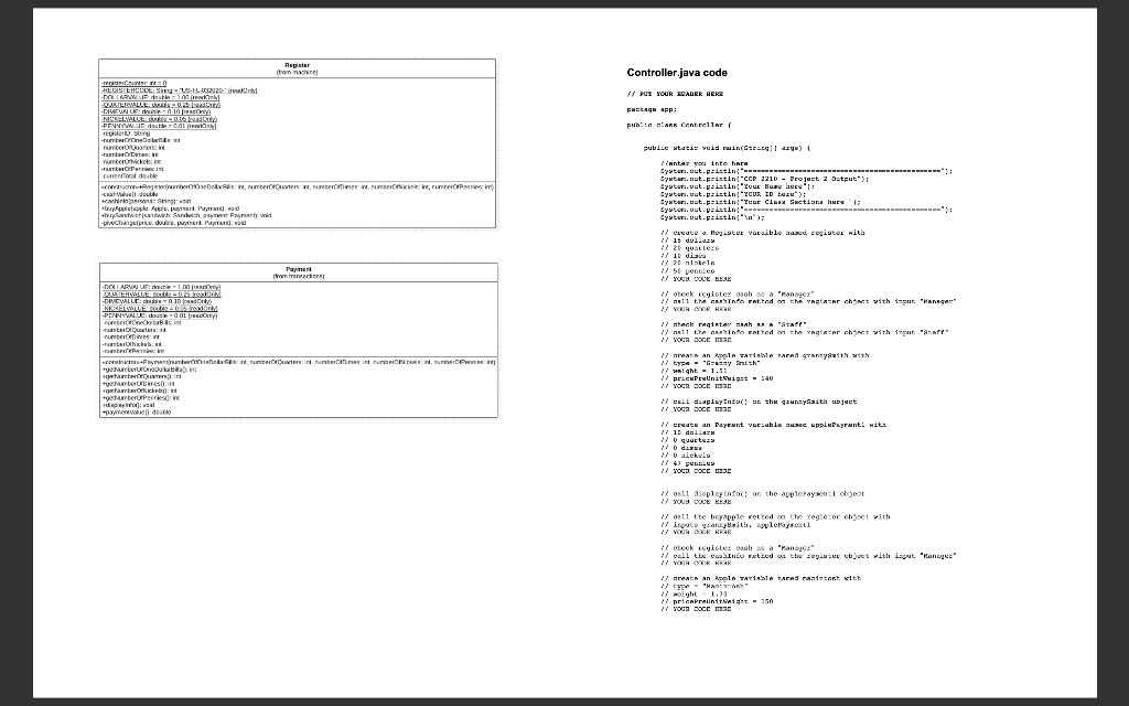 > 8) In your Controller.java file. Write the code for | Chegg.com