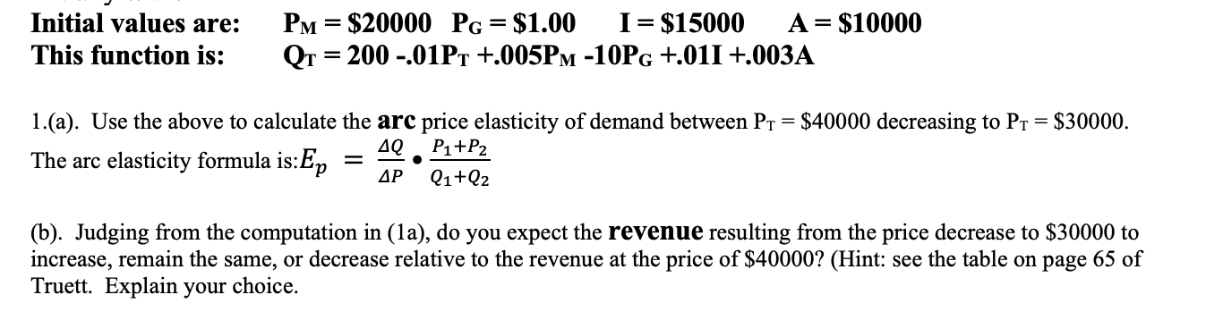 Solved Initial values are: PM=$20000PG=$1.00I=$15000A=$10000 | Chegg.com