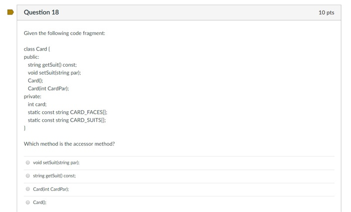 Solved Question 17 10 pts Given the following code fragment: | Chegg.com