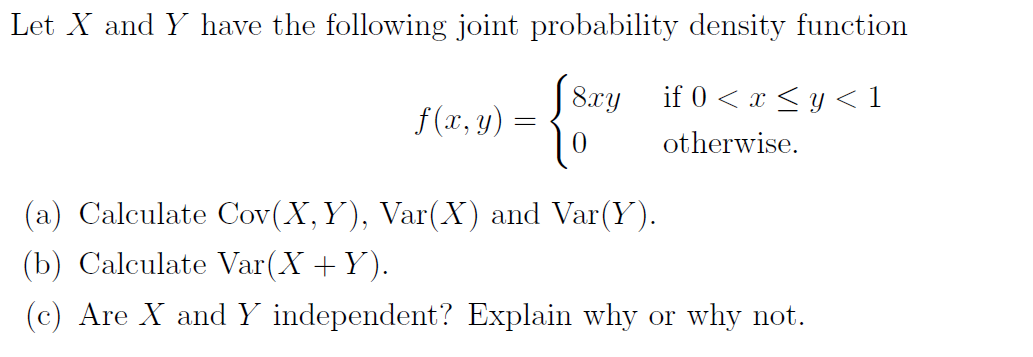 Solved Let X and Y have the following joint probability | Chegg.com