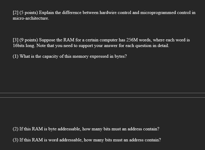 Solved [2] (5 points) Explain the difference between | Chegg.com