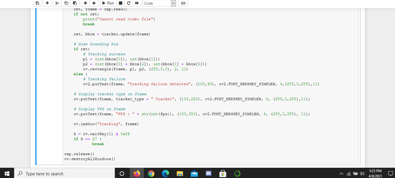 I'm new to opencv python coding and was working on a | Chegg.com