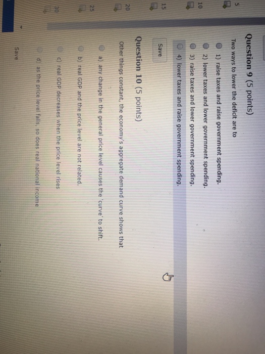 Solved Question 6 (5 points) Which of the following would | Chegg.com