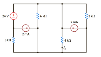 Solved Find 𝐼o using superposition. | Chegg.com