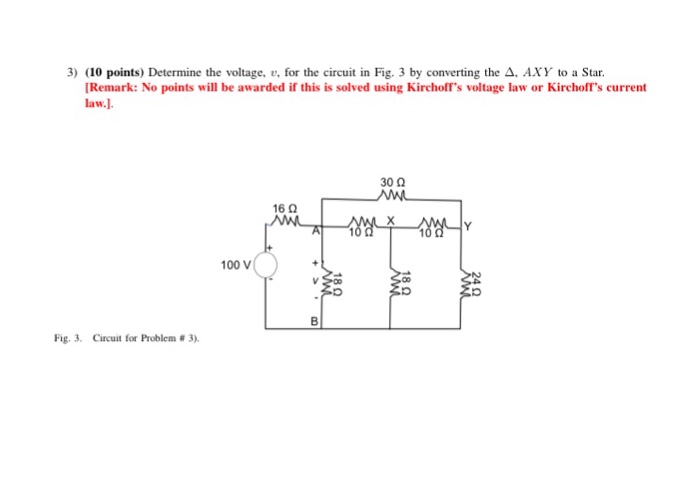 Solved Determine The Voltage Upsilon For The Circuit In