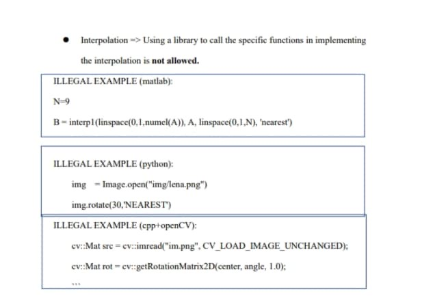 Topic: Image Transformation and Interpolation Content | Chegg.com