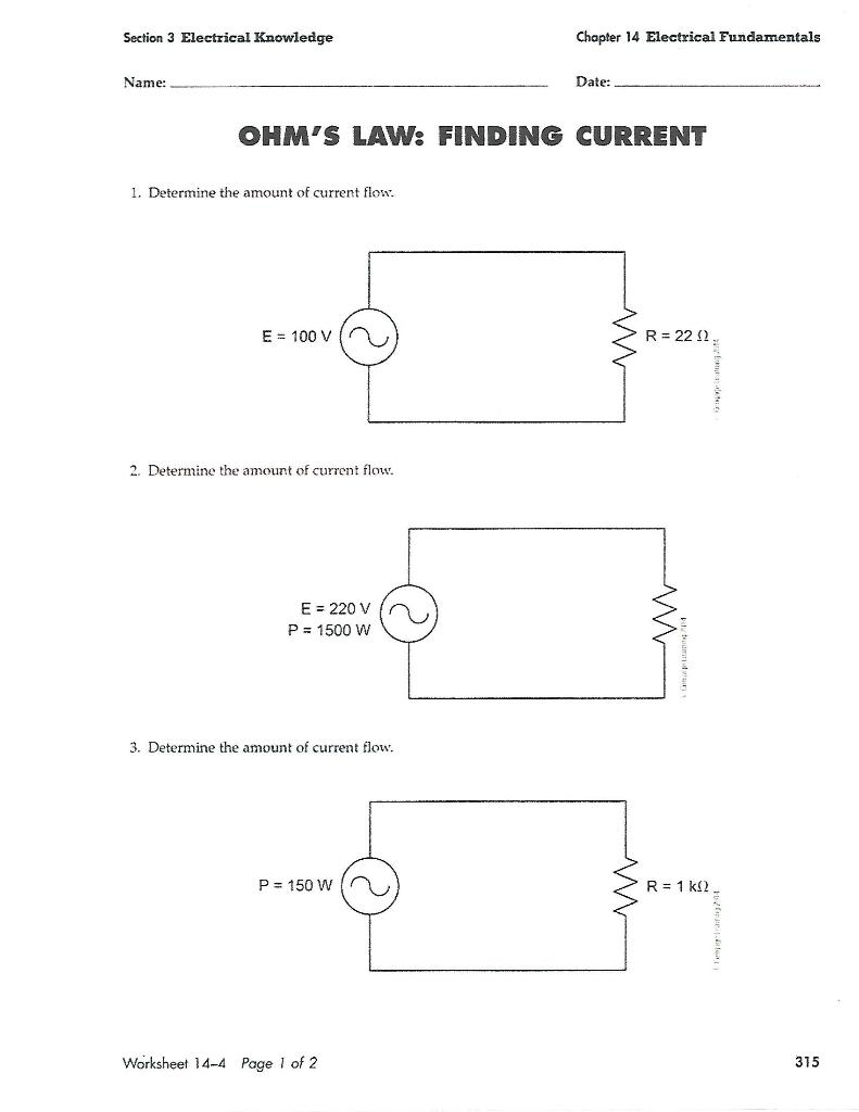 Solved Section 3 Electrical Knowledge Chapter 14 Electrical | Chegg.com