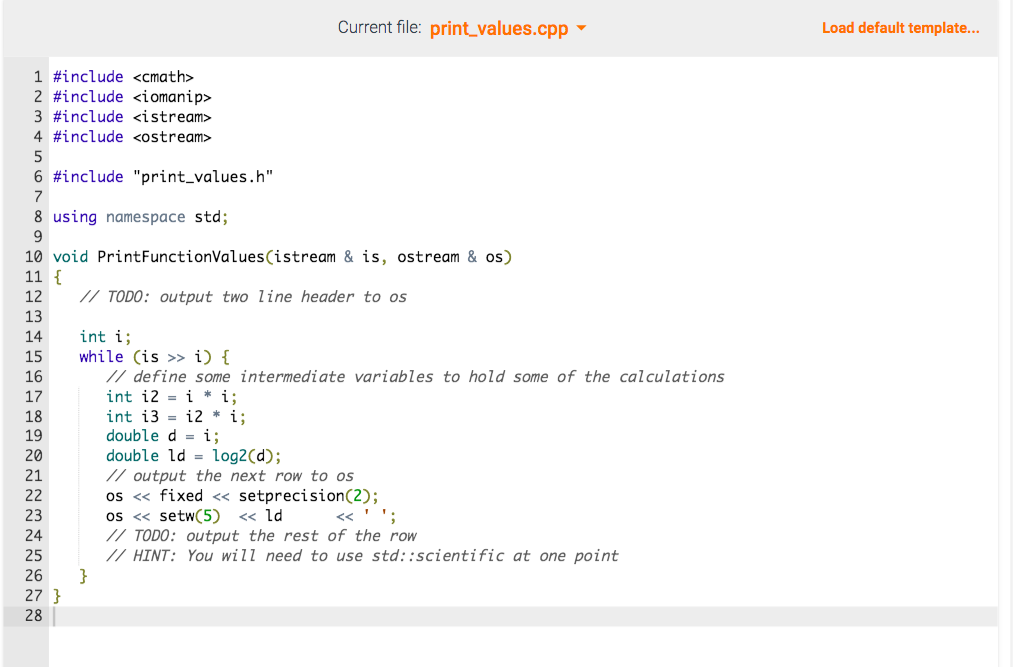 Solved In C++ please!! QUICK SUMMARY: You only need to write | Chegg.com