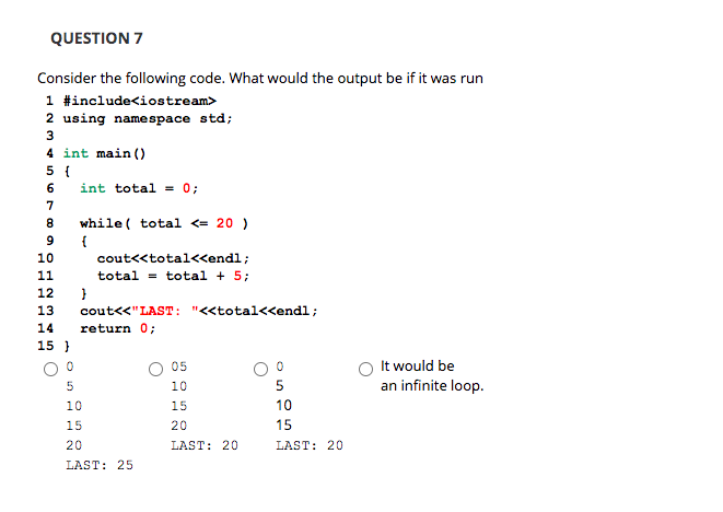 Solved QUESTION 12 Given: bool a=false; int b=0; int c=23; | Chegg.com