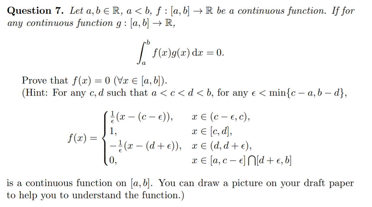 Solved . Question 7. Let A,b ER, A | Chegg.com