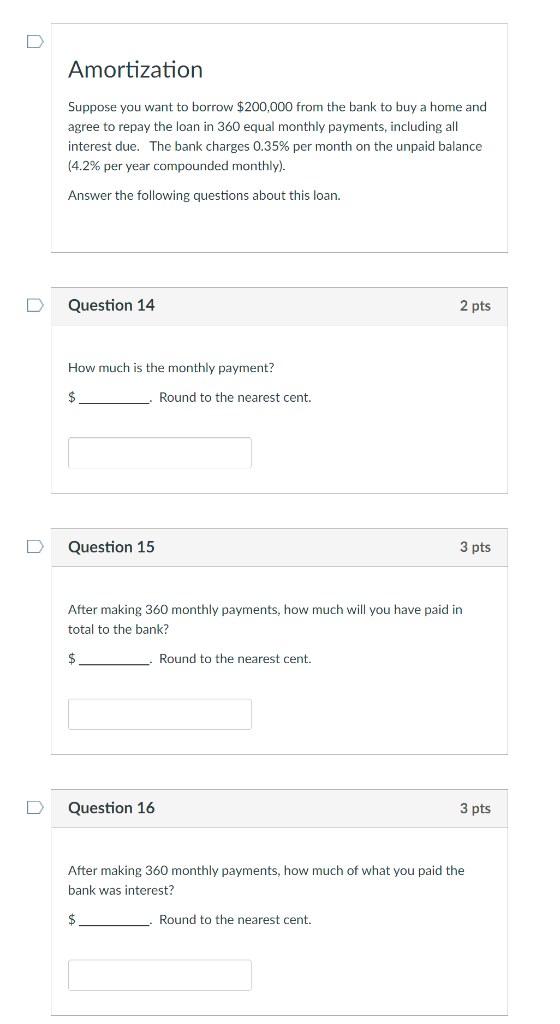 Solved Amortization Suppose you want to borrow $200,000 from | Chegg.com