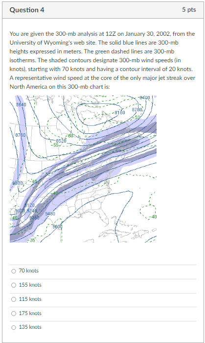 Solved You are given the 300 -mb analysis at 12Z on January | Chegg.com