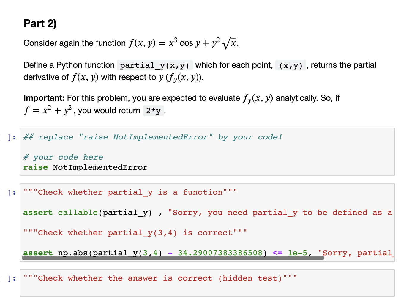 Consider again the function f(x,y)=x3cosy+y2x Define | Chegg.com