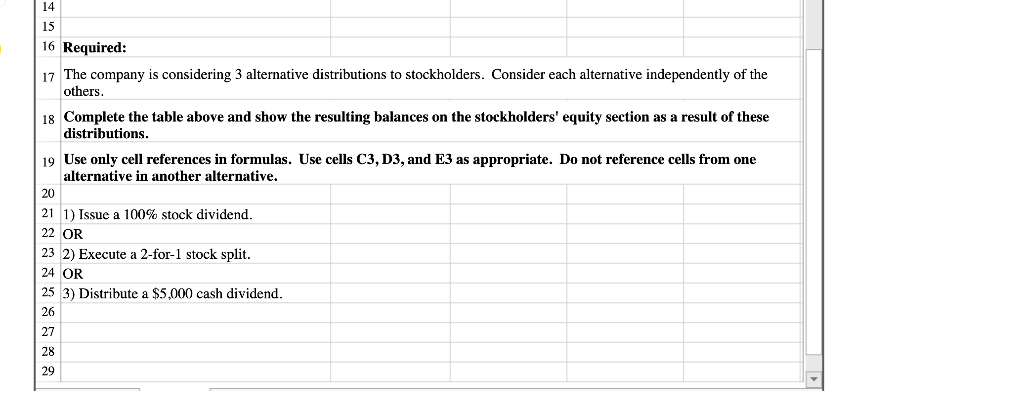 Solved Cash dividends, stock dividends, and stock splits - | Chegg.com