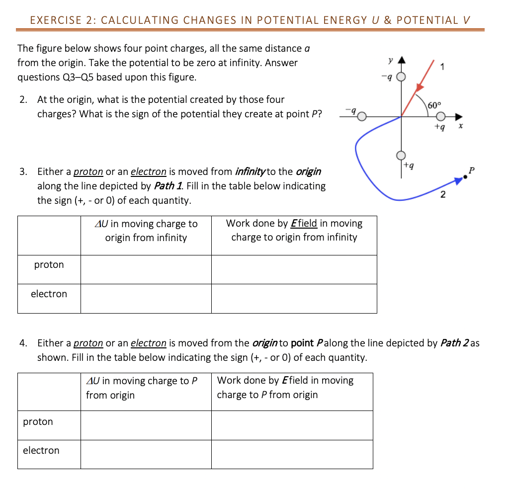 Solved ELECTRIC POTENTIAL & POTENTIAL ENERGY PHYSICS | Chegg.com