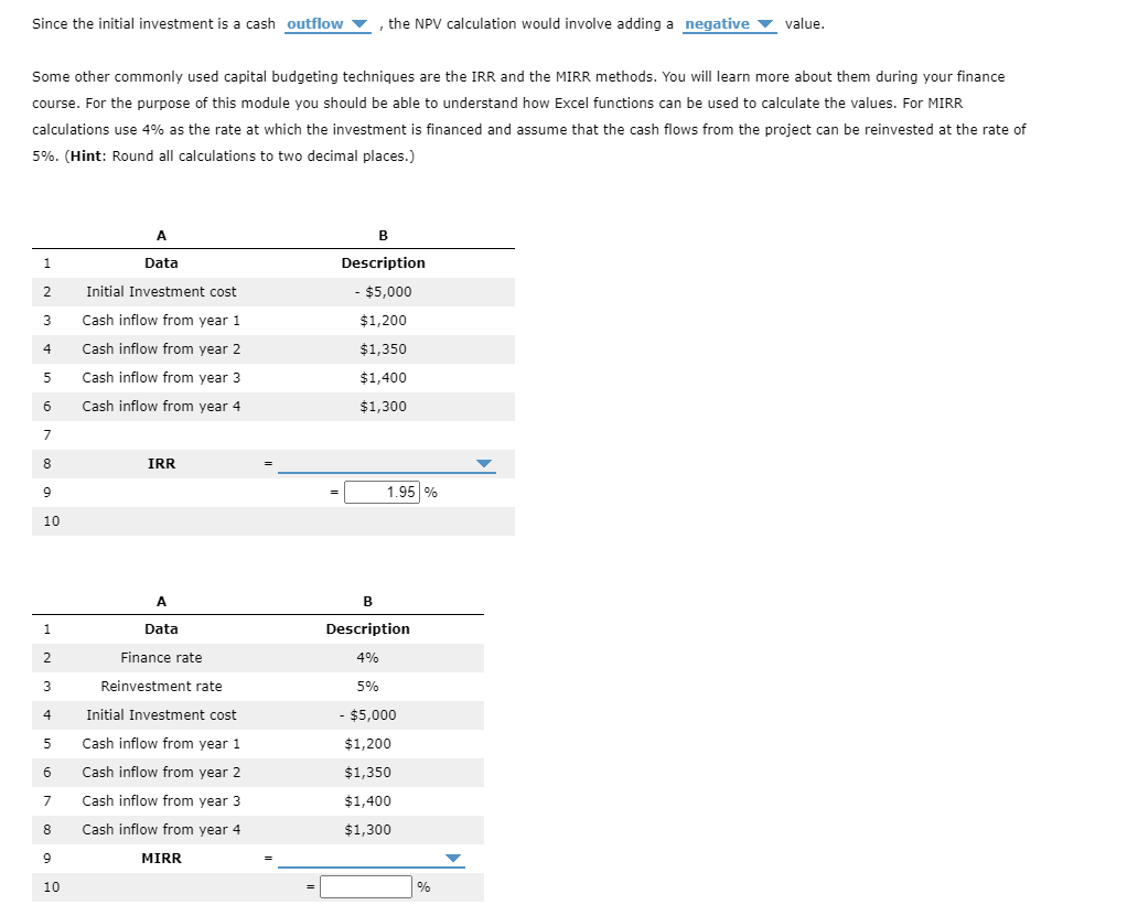 Solved The NPV method compares the present value of cash | Chegg.com