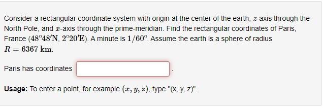 Consider a rectangular coordinate system with origin | Chegg.com